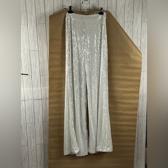 Clothes White Top with Sequined Slacks - Picture 8 of 11
